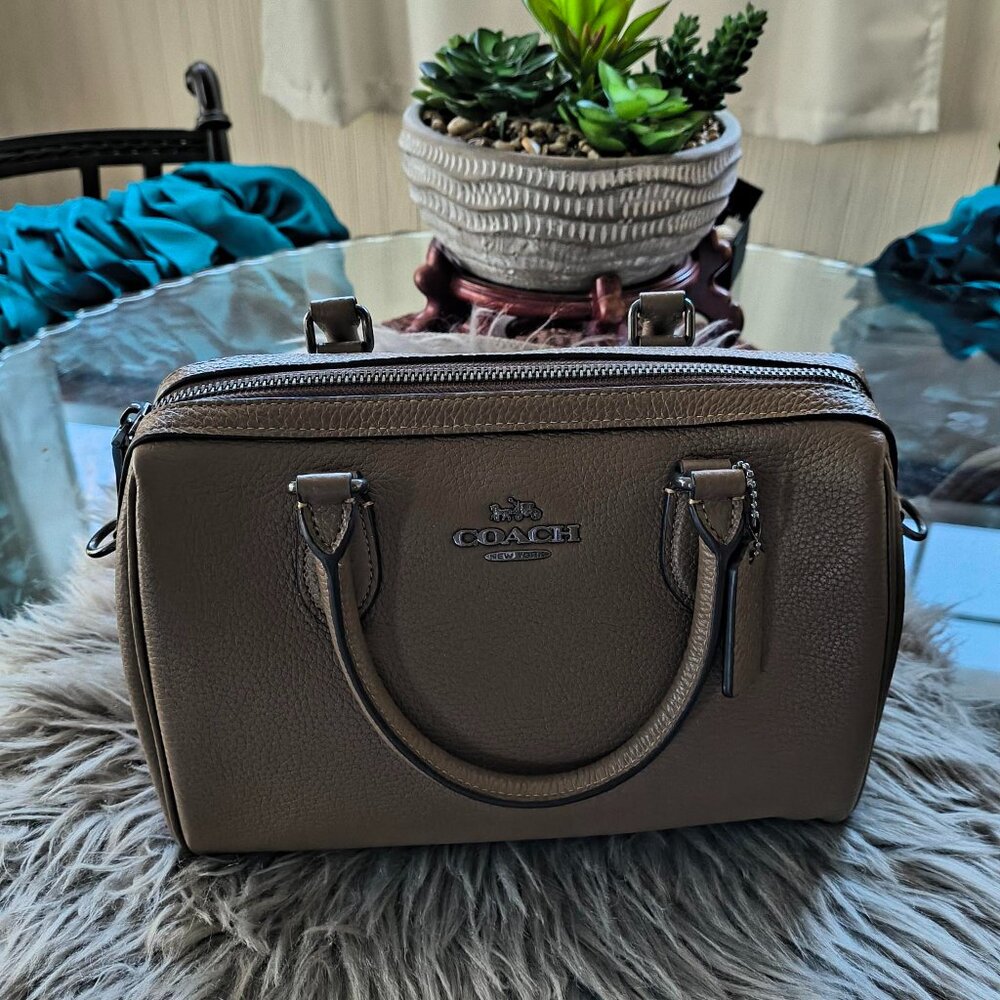 COACH Rowan Satchel - Dark Stone